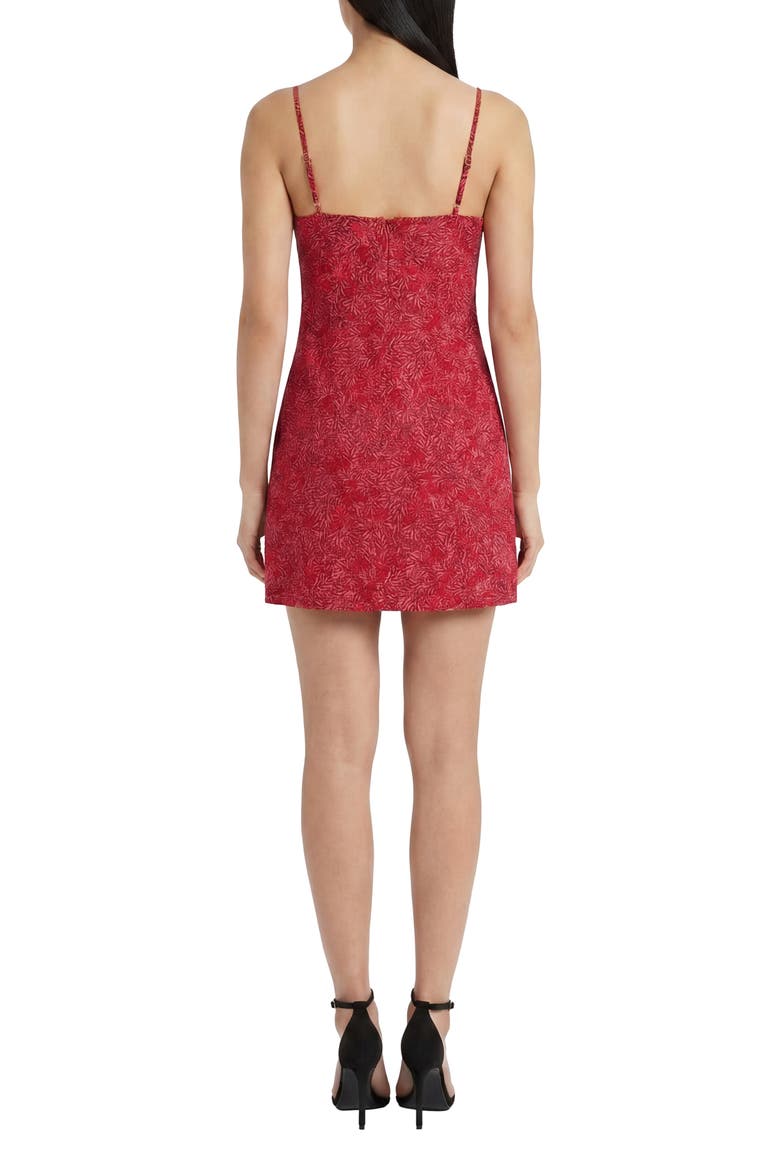 Botanical Print Mini Sheath Dress, Alternate, color, PINK/ ORANGE