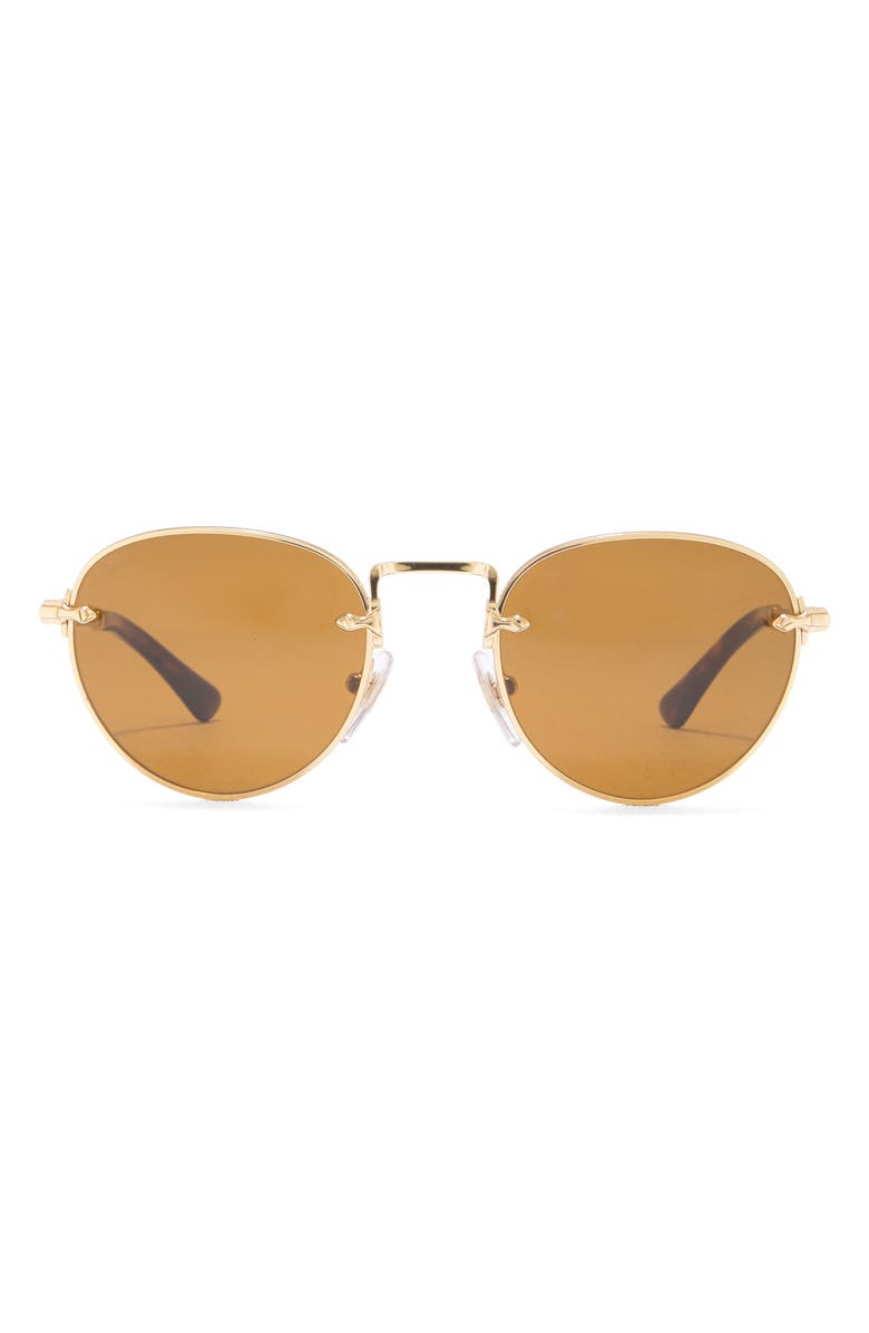 Persol 49mm Round Sunglasses, Main, color, 