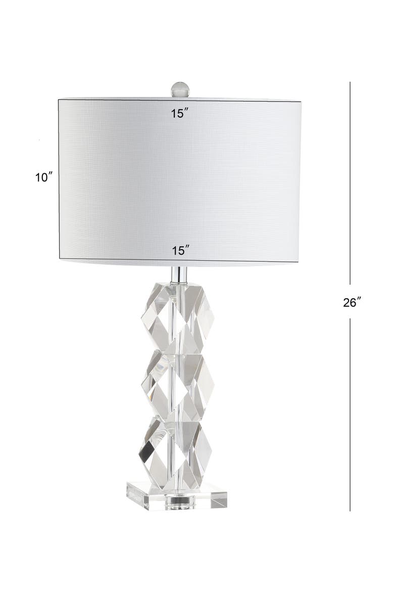 Sofia 26" Crystal LED Table Lamp, Clear, Alternate, color, Clear