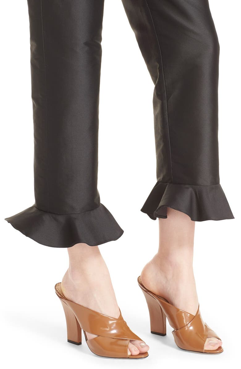 Isa Arfen Classic Flounce Slim Pants, Alternate, color, 