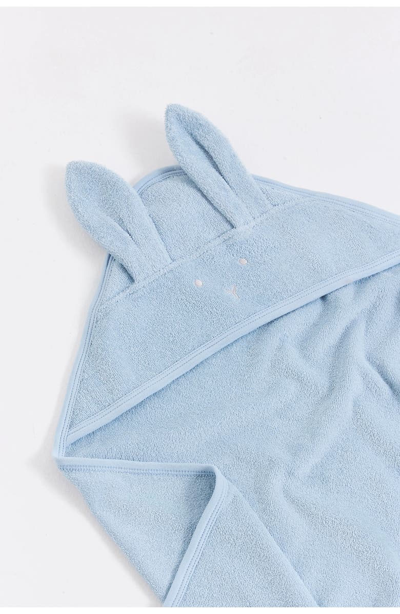 Babycottons Hoppers Small Hooded Towel, Alternate, color, Light-Blue