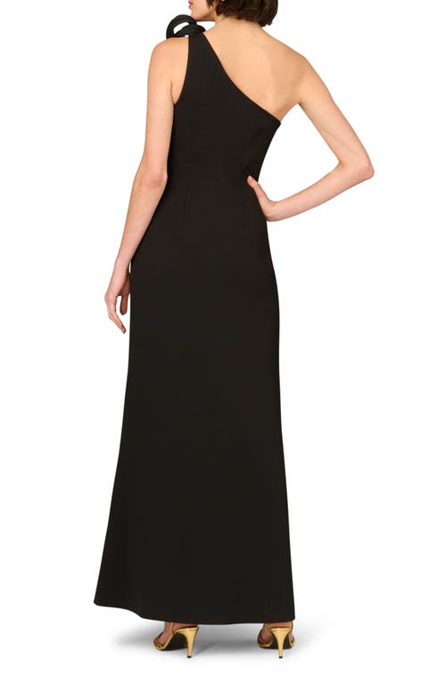 Aidan Mattox By Adrianna Papell Crepe Mermaid Gown In Black