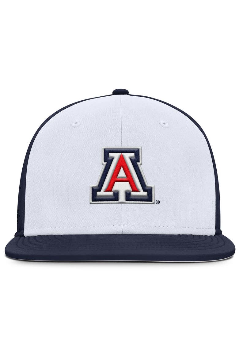 Men's Nike White/Navy Arizona Wildcats On-Field Dugout True Performance Fitted Hat, Alternate, color, White