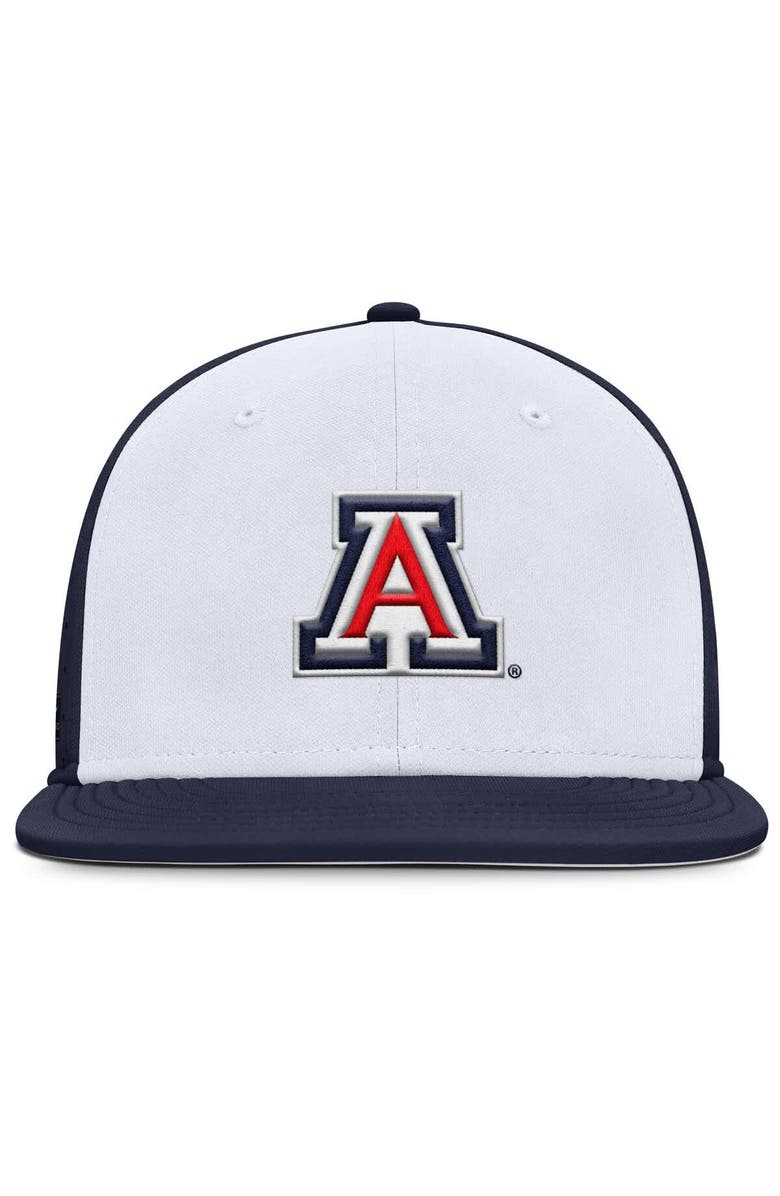 Nike Men's Nike White/Navy Arizona Wildcats On-Field Dugout True Performance Fitted Hat, Alternate, color, White