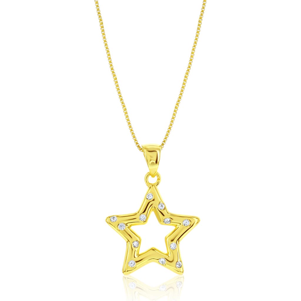 Donatello Gian Sterling Silver Star Pendant Necklace In Gold