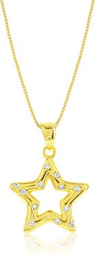 Donatello Gian Sterling Silver Star Pendant Necklace