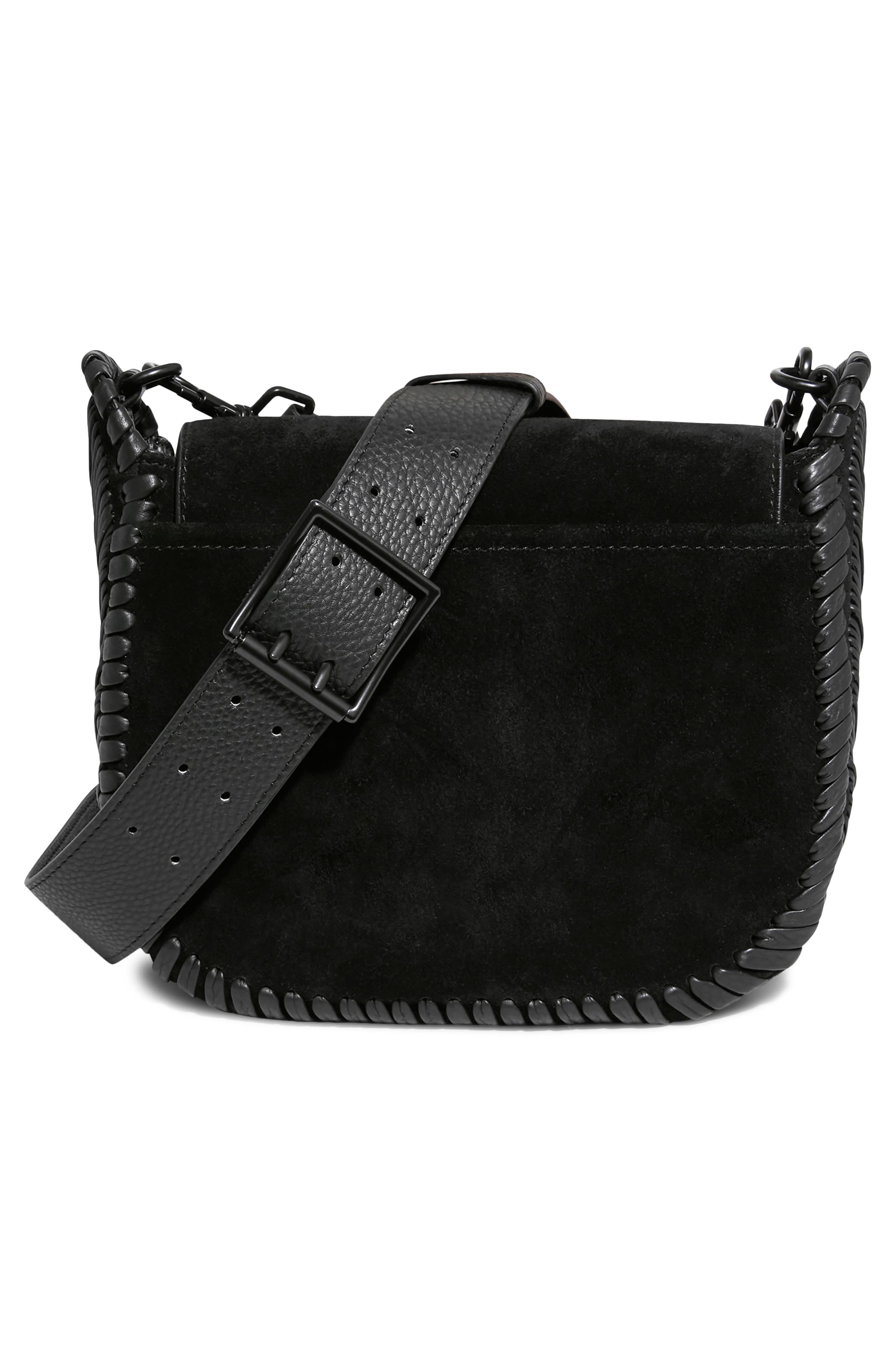 AIMEE All for Love Leather Crossbody Bag, Alternate, color, Black Suede