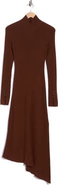 A.L.C. Jett Asymmetrical Merino Wool Blend Midi Dress