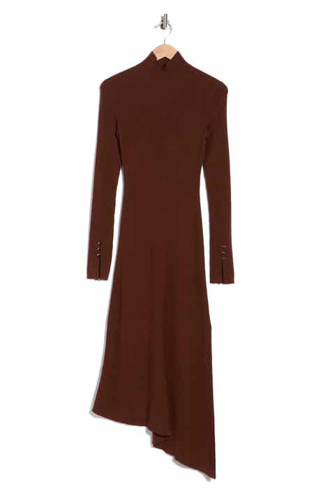 Jett Asymmetrical Merino Wool Blend Midi Dress