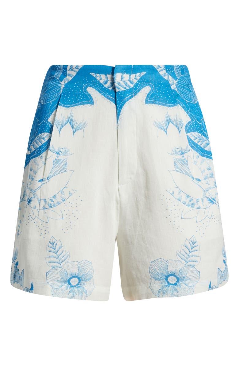 Cleobella Sebastian Placed Print Cotton & Linen Shorts, Alternate, color, Celestia Print