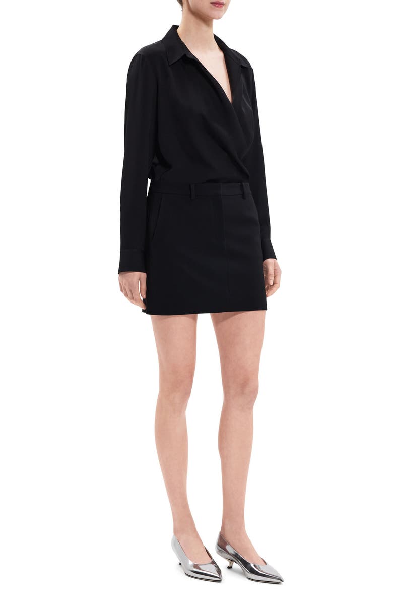 Theory Crepe Miniskirt, Alternate, color, 