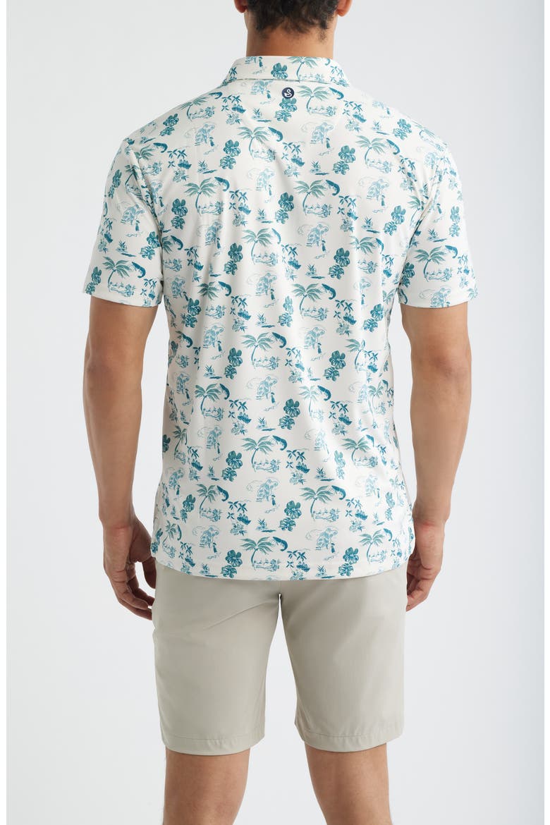 Havana Floral Performance Golf Polo, Alternate, color, DEEP-LAKE