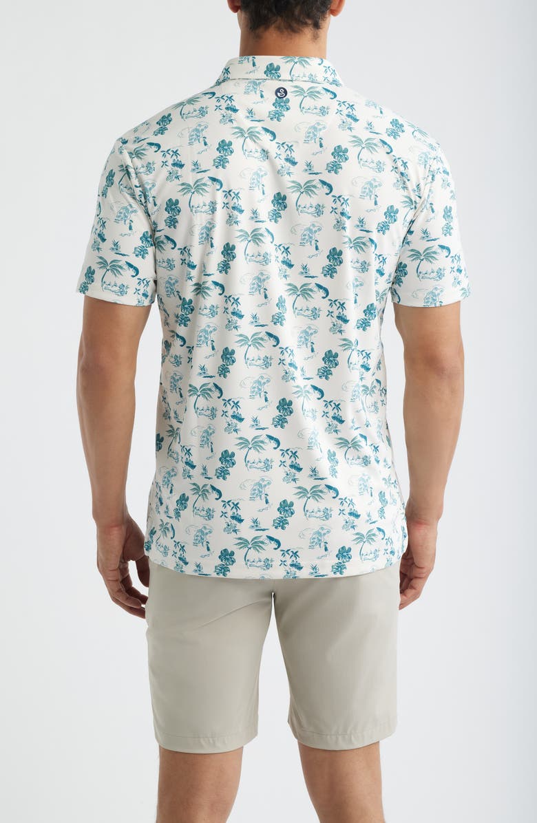 Swannies Havana Floral Performance Golf Polo, Alternate, color, Deep-Lake