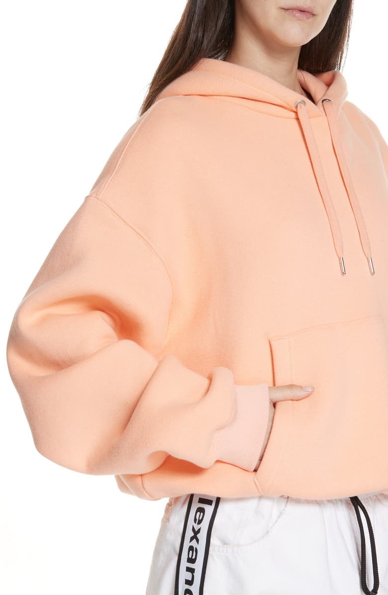 alexanderwang.t Dense Fleece Hoodie, Alternate, color, 