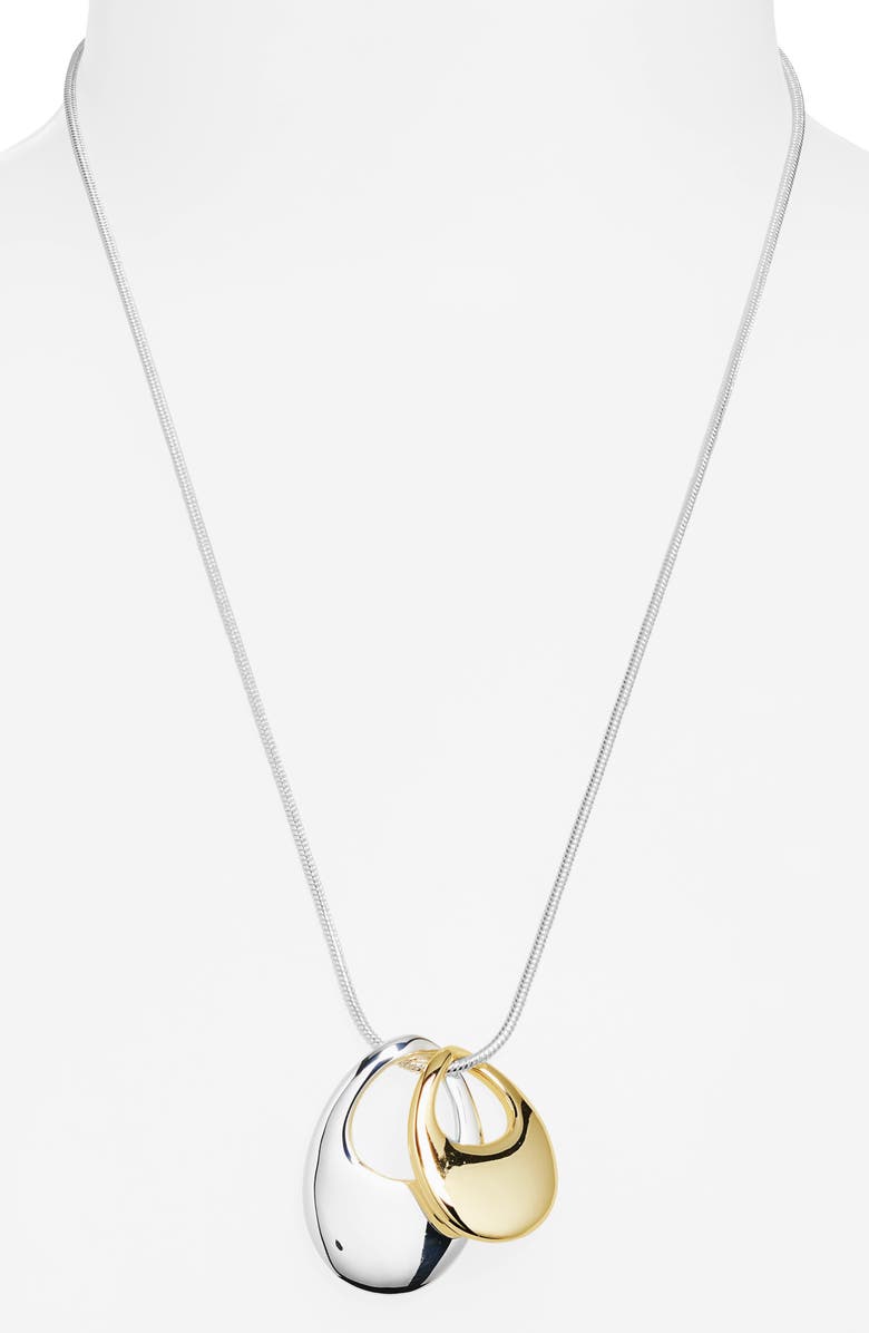 Nordstrom Bubbly Link Pendant Necklace, Alternate, color, Gold- Silver