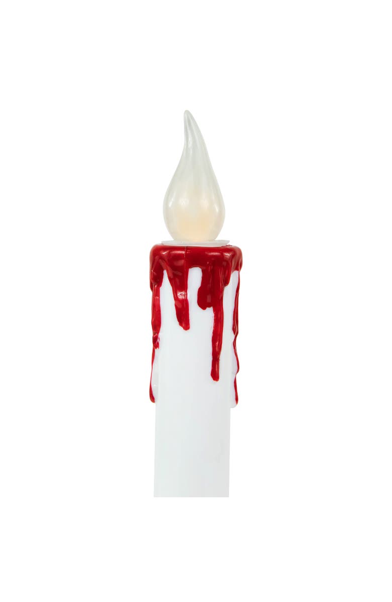 Northlight LED with Timer Dripping Blood Halloween Taper Candles - 9" - Set of 2, Alternate, color, 