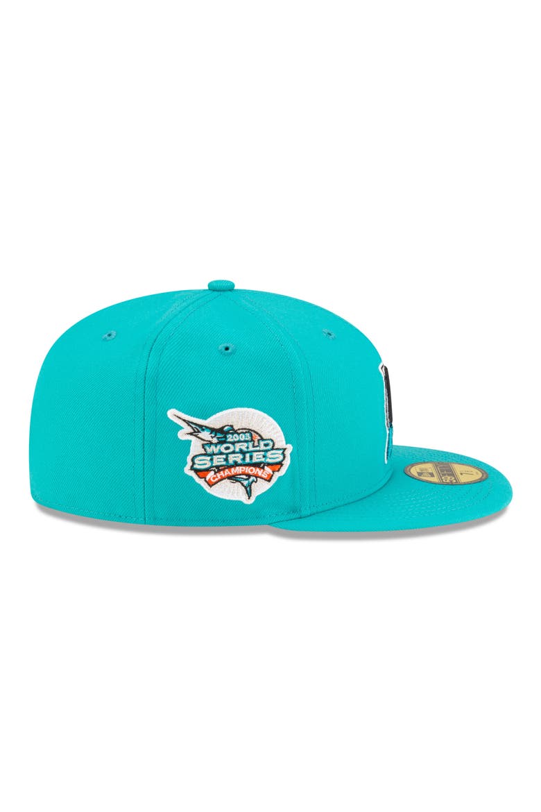 x Diet Starts Monday 59FIFTY Florida Marlins Fitted Baseball Cap, Alternate, color, BLUE/ GREEN