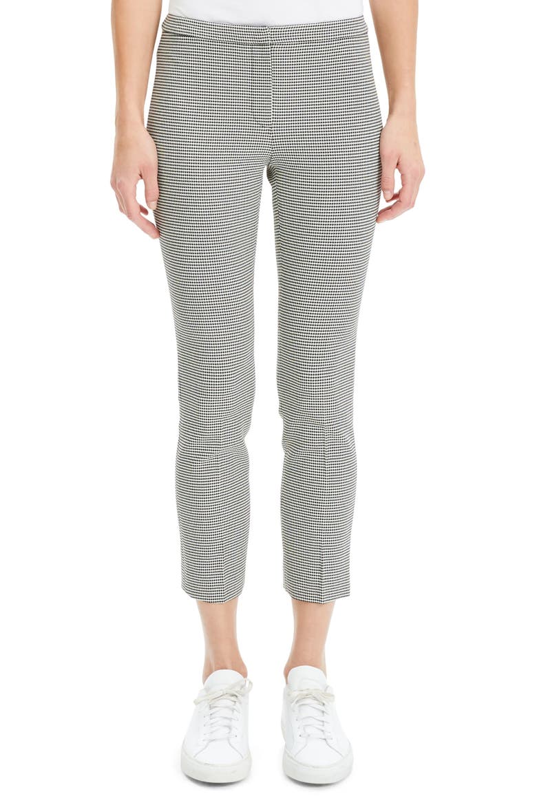 Classic Cropped Skinny Pants, Main, color, BLACK/ IVORY