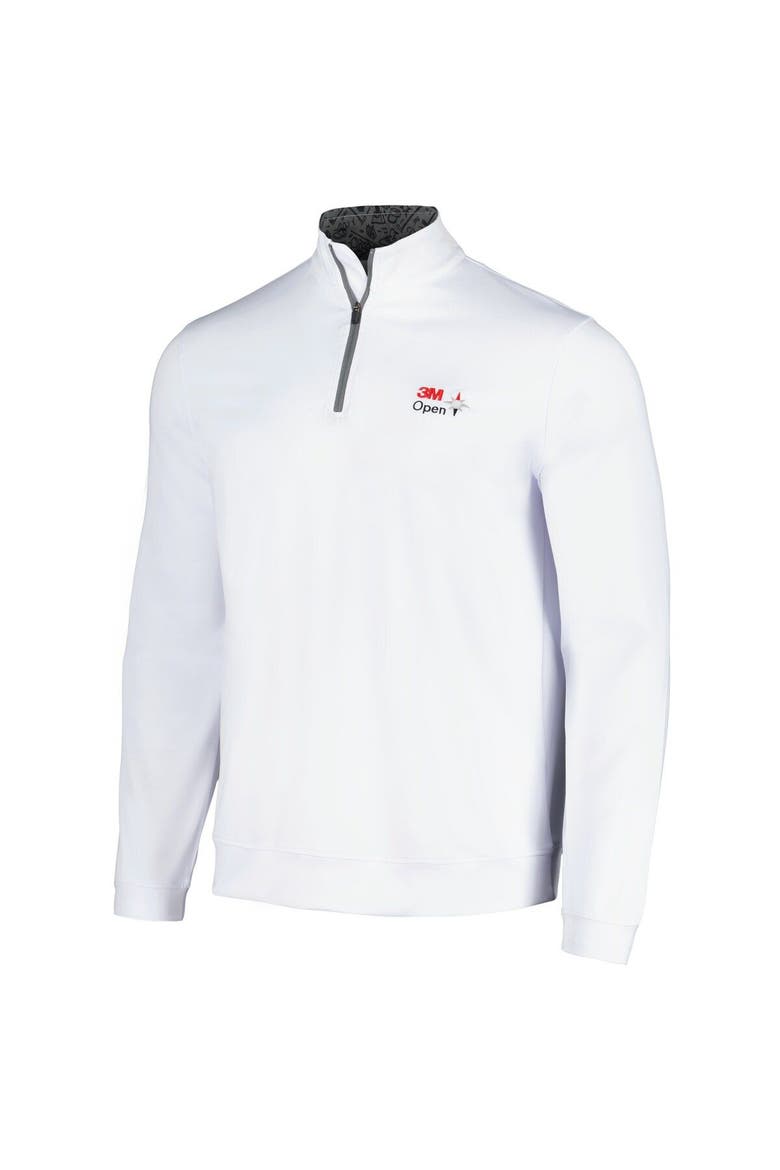 Men's Barstool Golf White 3M Open Quarter-Zip Top, Alternate, color, White