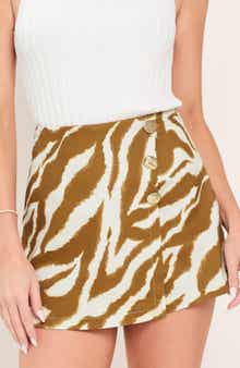 Print Button Detail Skort