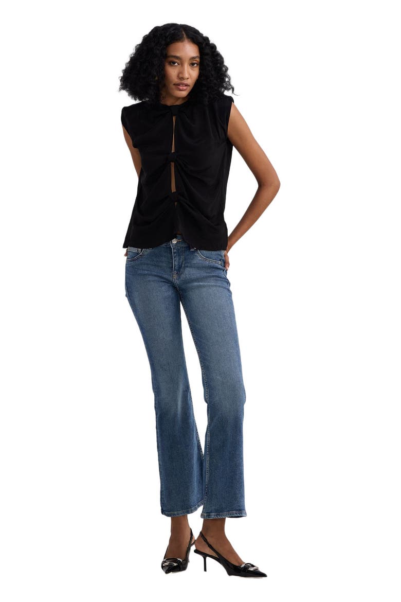 The Knot-so-Basic Top in Black, Alternate, color, Black