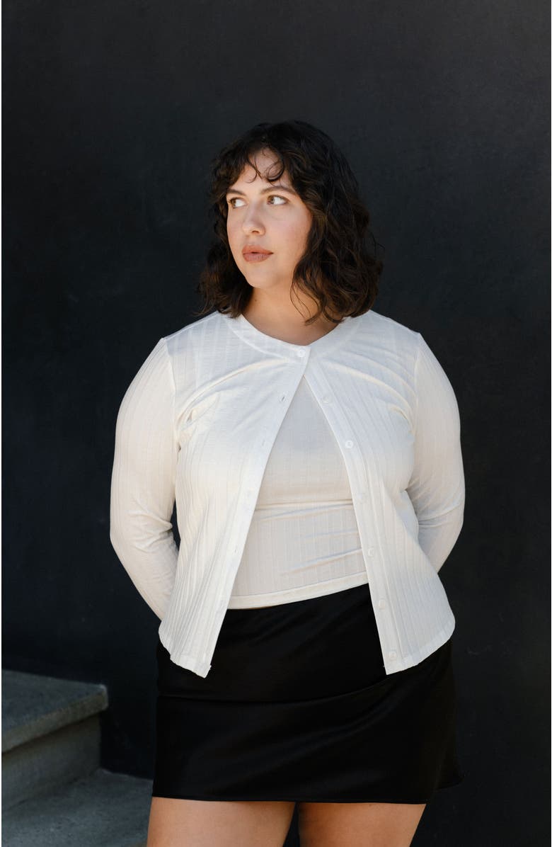 Whimsy + Row Coco Cardigan, Alternate, color, Cream
