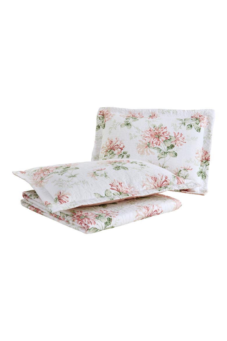 Honeysuckle Twin Quilt & Sham Set, Main, color, BLUSH