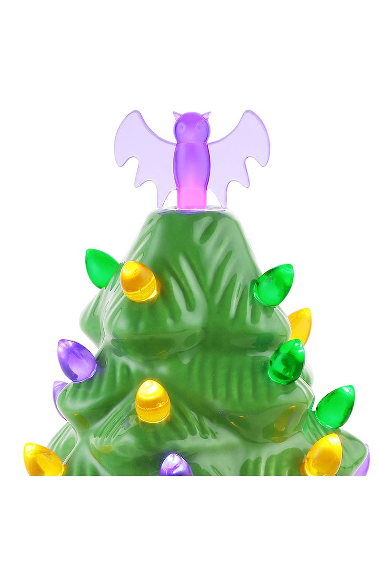 12 in. Ceramic Halloween Tree - Green, Alternate, color, Green