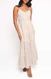 Petal & Pup Orlaith Floral Tiered Cotton Blend Maxi Dress