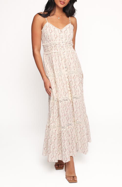 Petal And Pup Petal & Pup Orlaith Floral Tiered Cotton Blend Maxi Dress In Multi