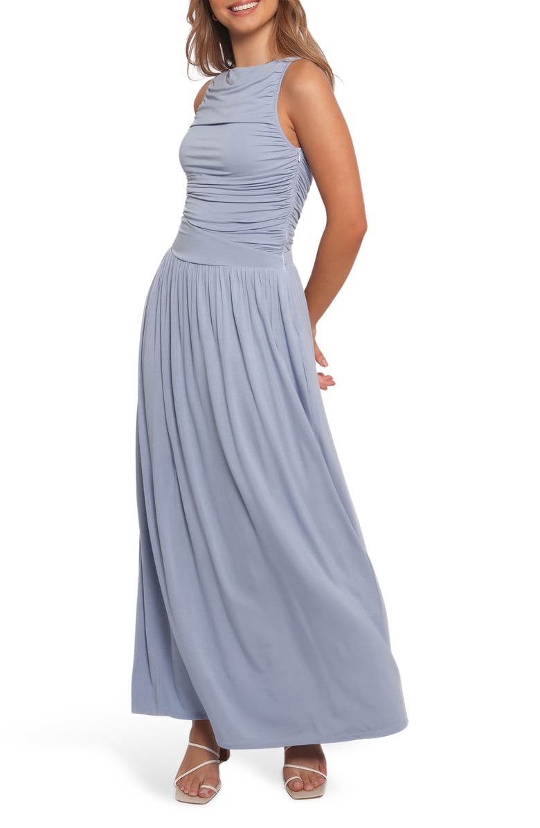 Petal & Pup Shirley A-Line Dress, Main, color, Blue