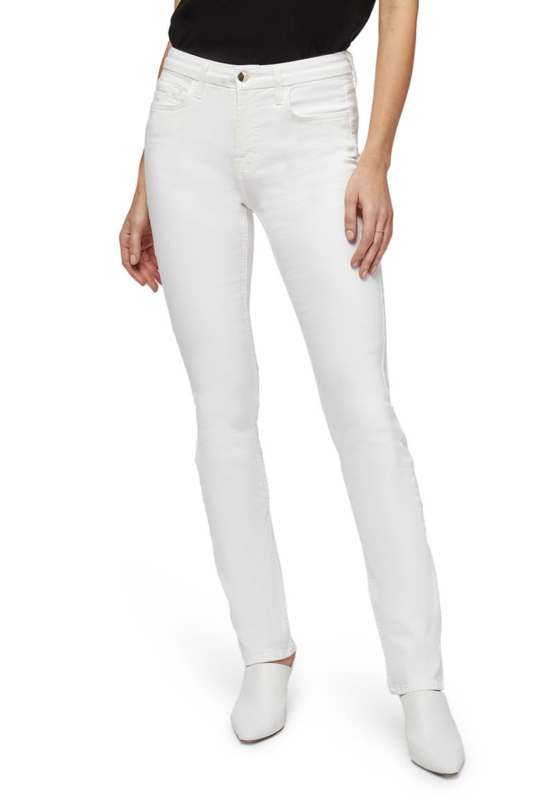 Slim Straight Leg Jeans, Main, color, WHITE