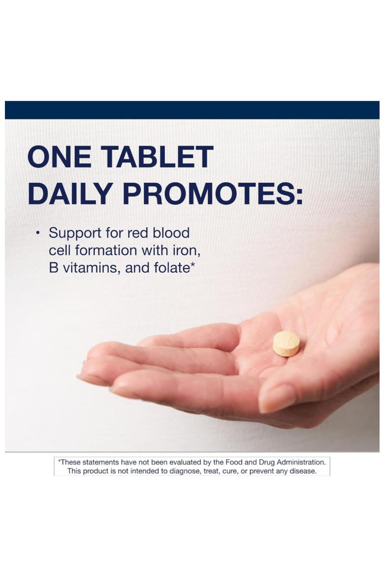 Hemagenics Iron Supplement with B12 B6 and Folate Tablets 60 Tablets, Alternate, color, None