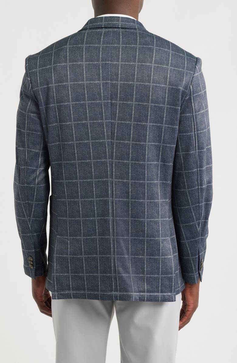 Johnston & Murphy Game Day XC Flex<sup>®</sup> Pinnacle Black Windowpane Check Knit Sport Coat, Alternate, color, Black Plaid