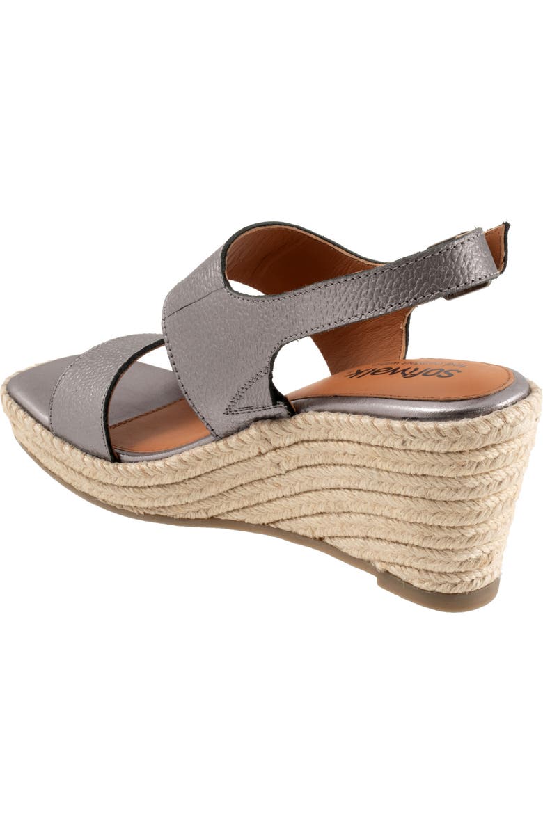 SoftWalk<sup>®</sup> Hartley Espadrille Wedge Sandal, Alternate, color, Pewter Metal