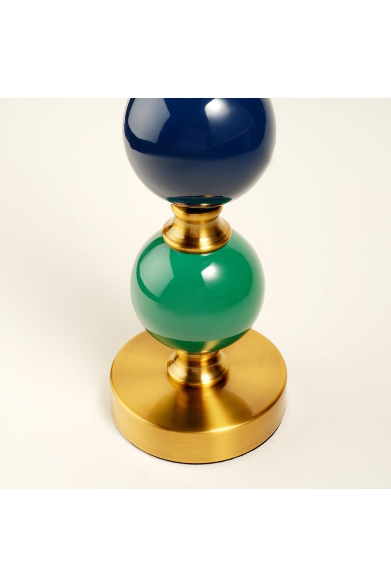 Tanbu 4 Round Porcelain Candlestick 4.5" Ambient Decor, Alternate, color, Green- Blue - Gold