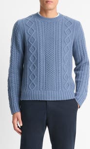 Vince Wool Aran Cable Sweater