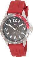 Tommy Hilfiger Essentials Silicone Strap Watch, 44.5mm