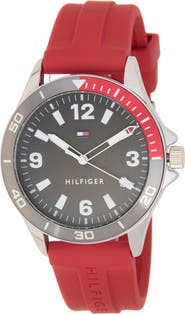 Tommy Hilfiger Essentials Silicone Strap Watch, 44.5mm