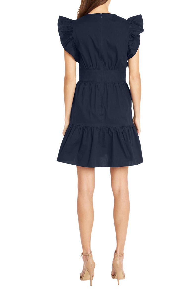 Ruffle Sleeve Minidress, Alternate, color, NAVY BLAZER
