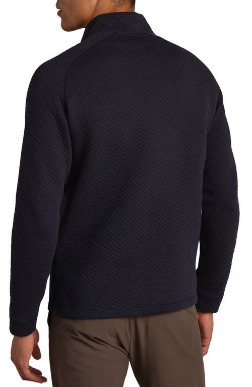 Rhone Weekend Quilted Pullover In Blue