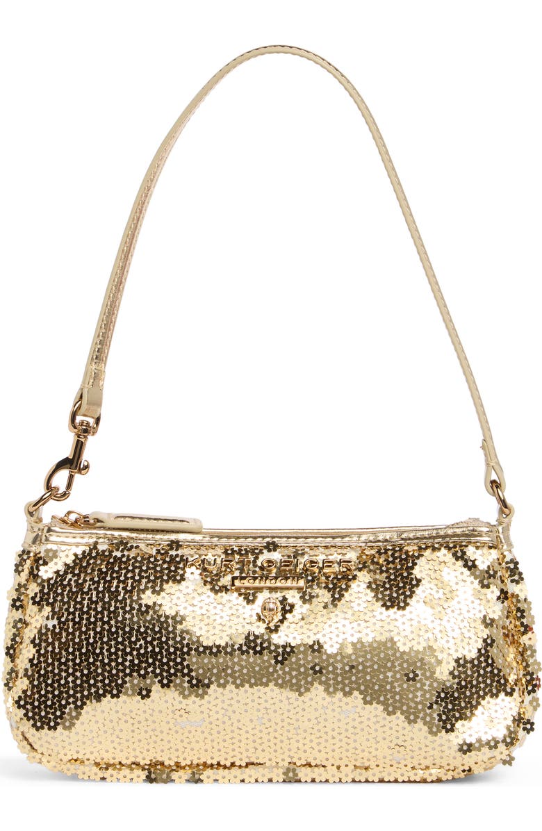 Kurt Geiger London Small Highgate Wristlet Bag, Main, color, Gold