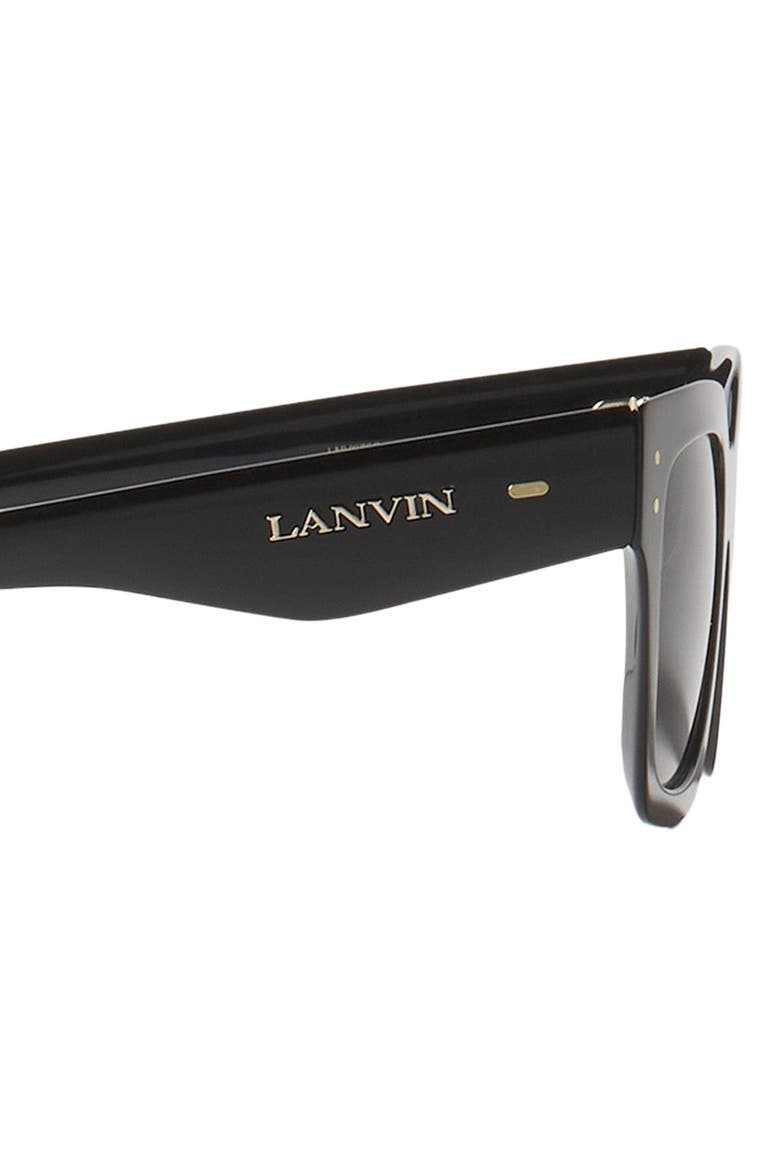 Lunettes Maxi Rectangle Lanvin Signature, Alternate, color, Black
