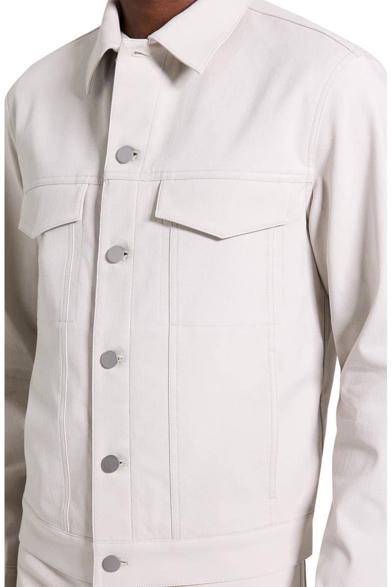 River Trucker in Neoteric Twill Jacket, Alternate, color, SILVER CLOUD - UQA