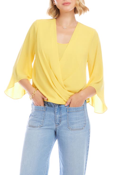 Drape Crossover Crepe Top