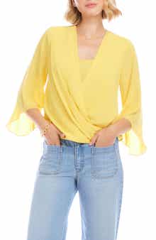 Drape Crossover Crepe Top