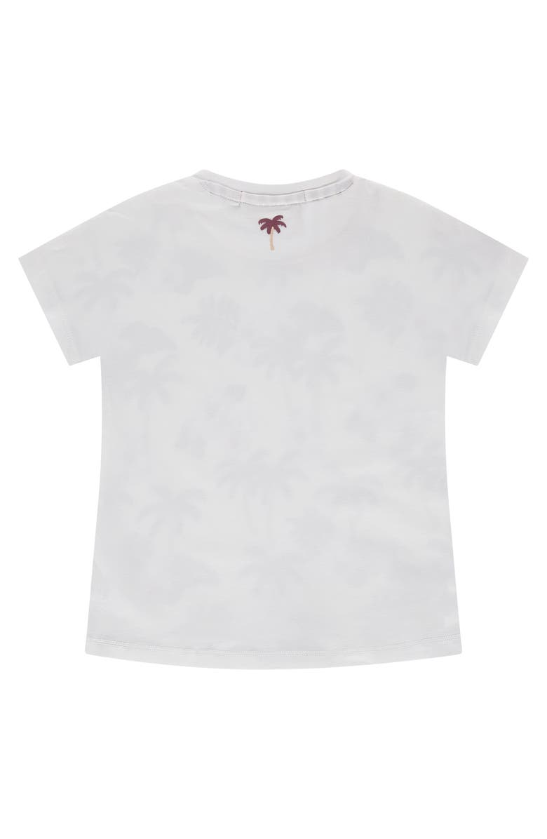 Stains and Stories by Babyface Tropical Print Short Sleeve T-Shirt, Alternate, color, Ivory/ Purple