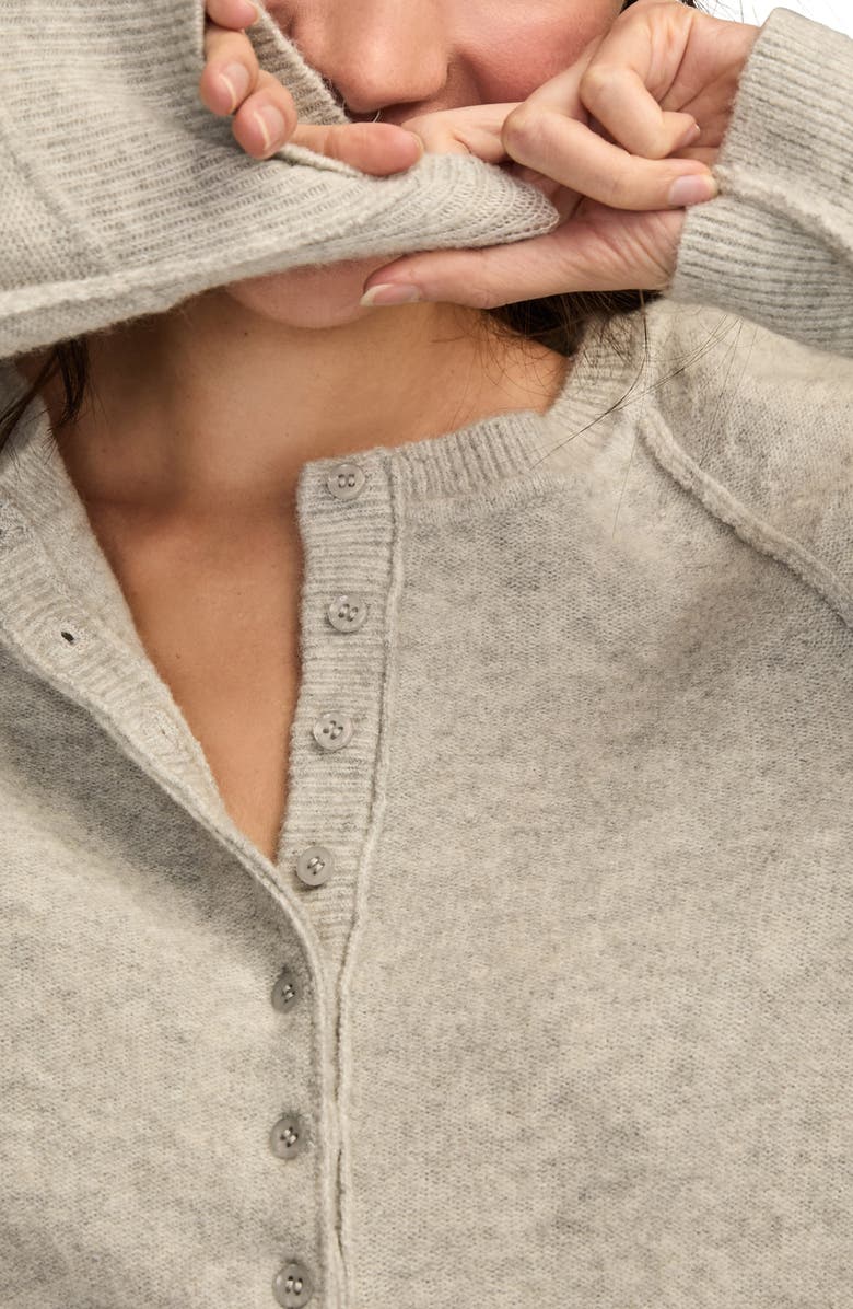 Lucky Brand Henley Sweater, Alternate, color, Light Heather Grey