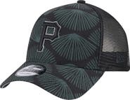 New Era Men's New Era  Black Pittsburgh Pirates 9FORTY A-Frame Trucker Adjustable Hat