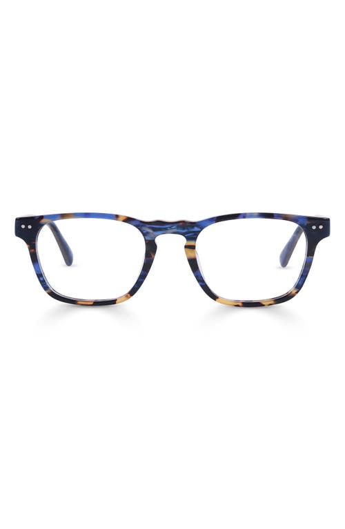 eyebobs Old Sport 48mm Rectangular Reading Glasses in Blue Tortoise 